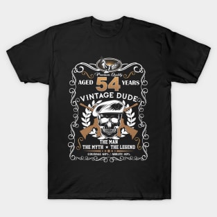 Skull Aged 54 Years Vintage 54 Dude T-Shirt